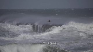 Link to Video | sea spray, sea, wind wave, North Sea, Full High Definition, color, storm
