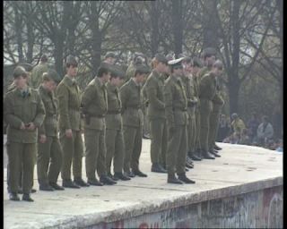 Link to Video | November, autumn, historical event, German Democratic Republic, Eastern Bloc, color, standard-definition television, Revolutions of 1989, Peaceful Revolution, Berlin Wall, West Berlin, East Berlin, Die Wende and Peaceful Revolution, fall of the Berlin Wall, West Germany, Cold War, eastern Germany