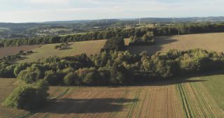 Link to Video | landscape, Saarland, autumn, rural area, Germany, aerial shot, upland