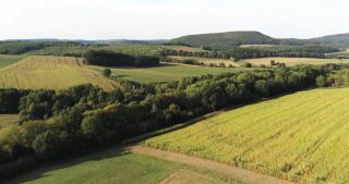 Link to Video | landscape, Saarland, autumn, rural area, Germany, aerial shot, upland