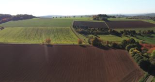 Link to Video | landscape, Saarland, autumn, rural area, Germany, aerial shot, upland