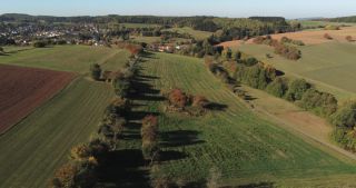 Link to Video | landscape, Saarland, autumn, rural area, Germany, aerial shot, upland