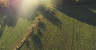 Link to Video | landscape, Saarland, autumn, rural area, Germany, aerial shot, upland