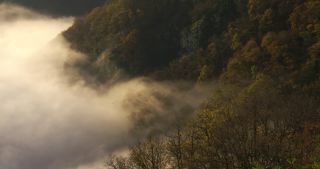 Link to Video | landscape, Saarland, autumn, Saar, Germany, sunrise, 4K resolution, 2020, fog, forest, Saarschleife, Mettlach, Merzig-Wadern