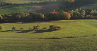 Link to Video | landscape, Saarland, autumn, rural area, Germany, aerial shot, upland
