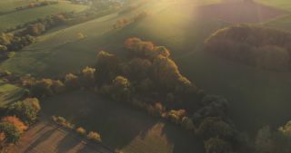 Link to Video | landscape, Saarland, autumn, rural area, Germany, aerial shot, upland
