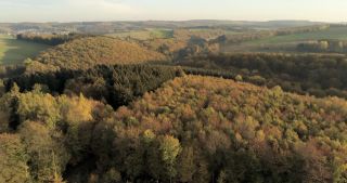 Link to Video | landscape, Saarland, autumn, rural area, Germany, aerial shot