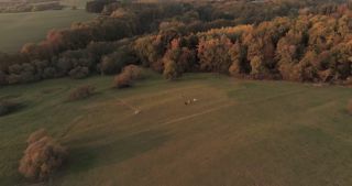 Link to Video | landscape, Saarland, autumn, rural area, Germany, aerial shot, upland