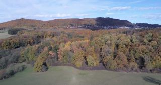 Link to Video | landscape, Saarland, autumn, rural area, Germany, aerial shot, upland