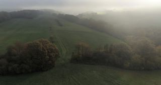 Link to Video | landscape, Saarland, autumn, rural area, Germany, aerial shot, upland