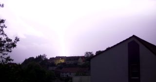 Link to Video | Saarland, lightning strike, Germany, darkness, 4K resolution, thunderstorm, night, Marpingen