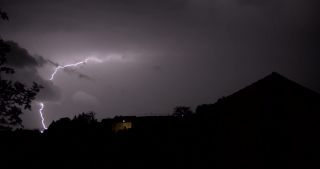 Link to Video | Saarland, lightning strike, Germany, darkness, 4K resolution, thunderstorm, night, Marpingen