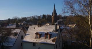 Link to Video | Saarland, winter, Germany, Ottweiler, old town, snow
