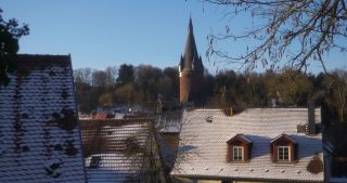 Link to Video | Saarland, winter, Germany, Ottweiler, old town, snow