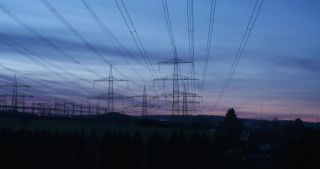 Link to Video | landscape, Saarland, winter, Germany, power cable, 4K resolution, 2021, electricity pylon type, Neunkirchen, transmission tower