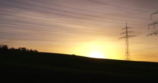 Link to Video | landscape, Saarland, winter, Germany, power cable, 4K resolution, 2021, electricity pylon type, Neunkirchen, transmission tower