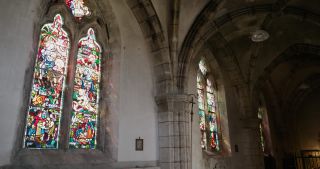 Link to Video | Lorraine, summer, France, stained glass, church building, statue, Grand Est, departmental council of Meuse, 4K resolution, 2019, Hattonchâtel, saint