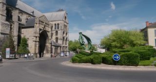 Link to Video | Marne, summer, Champagne-Ardenne, France, Timber Framed Building In The South West Corner Of The Churchyard Of Church Of St Mary, Grand Est, 4K resolution, 2019, Châlons-en-Champagne