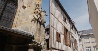 Link to Video | Marne, summer, Champagne-Ardenne, France, Timber Framed Building In The South West Corner Of The Churchyard Of Church Of St Mary, Grand Est, 4K resolution, 2019, Châlons-en-Champagne