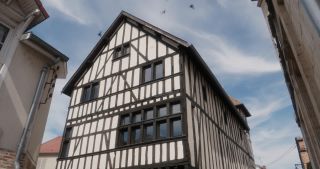 Link to Video | Marne, summer, Champagne-Ardenne, France, Timber Framed Building In The South West Corner Of The Churchyard Of Church Of St Mary, Grand Est, 4K resolution, 2019, Châlons-en-Champagne