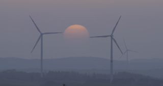 Link to Video | dusk, Saarland, renewable energy, electricity, Germany, sunset, wind turbine generator system, alternative energy, wind power, wind turbine, wind energy, hill, Marpingen