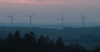 Link to Video | dusk, Saarland, renewable energy, electricity, Germany, sunset, wind turbine generator system, alternative energy, wind power, wind turbine, wind energy, hill, Marpingen