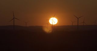 Link to Video | dusk, Saarland, renewable energy, electricity, Germany, sunset, wind turbine generator system, alternative energy, wind power, wind turbine, wind energy, hill, Marpingen
