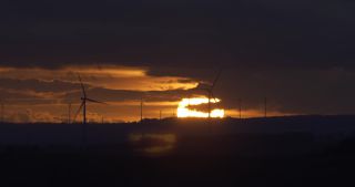 Link to Video | dusk, Saarland, renewable energy, electricity, Germany, sunset, wind turbine generator system, alternative energy, wind power, wind turbine, wind energy, hill, Marpingen