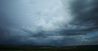 Link to Video | Saarland, rural area, Germany, time-lapse photography, 4K resolution, thunderstorm, agricultural land, hill, cloud, storm