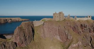 Link to Video | blue, summer, medieval architecture, United Kingdom, North Sea, Aberdeenshire, Scotland, 4K resolution, 2022, cliffed coast, Dunnottar Castle, coast