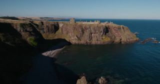 Link to Video | blue, summer, medieval architecture, United Kingdom, North Sea, Aberdeenshire, Scotland, 4K resolution, 2022, cliffed coast, Dunnottar Castle, coast