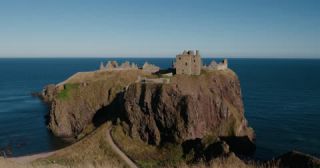 Link to Video | blue, summer, medieval architecture, United Kingdom, North Sea, Aberdeenshire, Scotland, 4K resolution, 2022, cliffed coast, Dunnottar Castle, coast