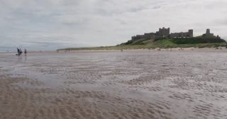 Link to Video | summer, medieval architecture, United Kingdom, North Sea, Northern England, Bamburgh Castle, England, Northumberland, 4K resolution, 2022, coast