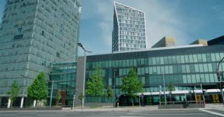 Link to Video | Place de l'Europe, summer, public transport, Luxembourg, 4K resolution, modern architecture, tram, cityscape, European Union, 2022, Kirchberg, European Parliament
