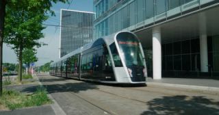 Link to Video | Place de l'Europe, summer, public transport, Luxembourg, 4K resolution, modern architecture, tram, cityscape, European Union, 2022, Kirchberg, European Parliament