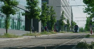 Link to Video | Place de l'Europe, summer, public transport, Luxembourg, 4K resolution, modern architecture, tram, cityscape, European Union, 2022, Kirchberg, European Parliament