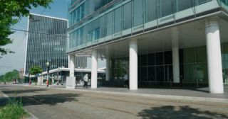Link to Video | Place de l'Europe, summer, public transport, Luxembourg, 4K resolution, modern architecture, tram, cityscape, European Union, 2022, Kirchberg, European Parliament