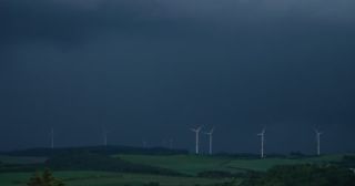 Link to Video | landscape, tree, weather, Saarland, renewable energy, spring, rural area, Germany, rolling country, 4K resolution, wind turbine generator system, wind power, 2022, wind turbine, wind energy, rain