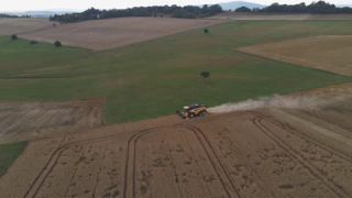 Link to Video | landscape, agriculture, Saarland, summer, Germany, food, crop, 4K resolution, combine harvester, aerial shot, 2022, St. Wendel