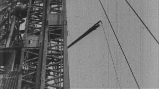 Link to Video | high-rise building, 1931, 1930, landmark, United States of America, 1930s, construction site, New York City, black and white, Empire State Building