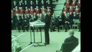 Link to Video | President of the United States, military police, state visit, 1967, West Berlin, Checkpoint Charlie, John F. Kennedy