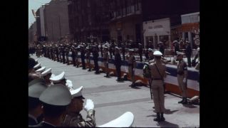 Link to Video | President of the United States, military police, state visit, 1967, West Berlin, Checkpoint Charlie, John F. Kennedy