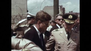 Link to Video | President of the United States, military police, state visit, 1967, West Berlin, Checkpoint Charlie, John F. Kennedy