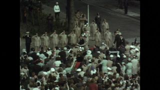 Link to Video | President of the United States, military police, state visit, 1967, West Berlin, Checkpoint Charlie, John F. Kennedy