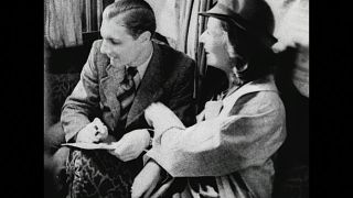 Link to Video | passenger train, Germany, 1936, train ride, Third Reich, black and white, train