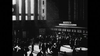 Link to Video | passenger train, Germany, 1936, train ride, Third Reich, black and white, train