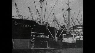 Link to Video | logistics, Germany, Bremen, port, city, Hanseatic city, black and white