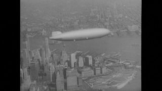 Link to Video | burning, airship, historical event, New Jersey, air transport, 1937, zeppelin, LZ 129 Hindenburg, May 6, United States of America, Hindenburg disaster, aerospace industry, disaster, misfortune, black and white, Lakehurst