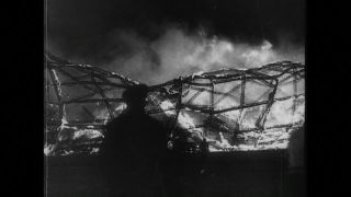 Link to Video | burning, airship, historical event, New Jersey, air transport, 1937, zeppelin, LZ 129 Hindenburg, May 6, United States of America, Hindenburg disaster, aerospace industry, disaster, misfortune, black and white, Lakehurst