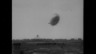 Link to Video | burning, airship, historical event, New Jersey, air transport, 1937, zeppelin, LZ 129 Hindenburg, May 6, United States of America, Hindenburg disaster, aerospace industry, disaster, misfortune, black and white, Lakehurst